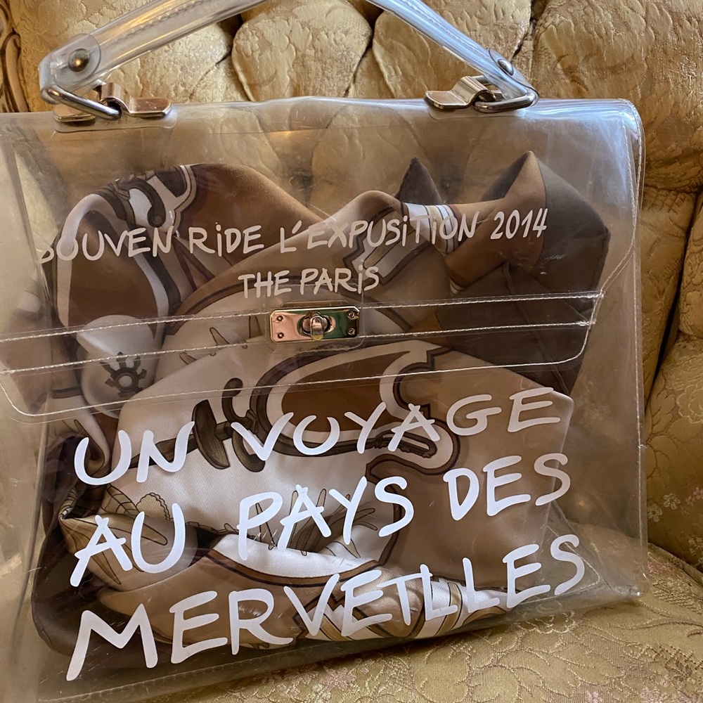 Hermès style clear Kelley bag